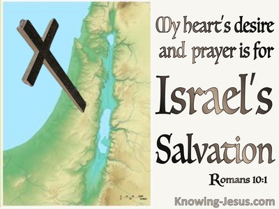 Romans 10:1 My Heart's Desire And Prayer For Israel Is Their Salvation (brown)